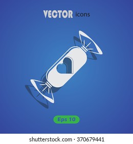 Candy - Valentine's Day vector icon
