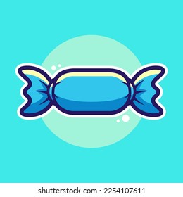 Ilustración de arte vectorial de caramelos en fondo aislado. Ilustración de dibujos animados de los vectores de alimentos. Ilustración del icono del vector de alimentación.