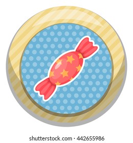 Candy vector colorful icon. Vector illustration in cartoon style