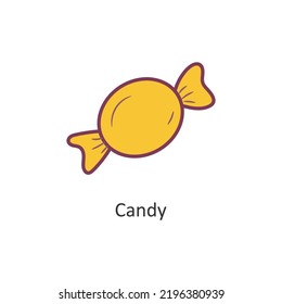 Candy vector filled outline Icon Design illustration. Halloween Symbol on White background EPS 10 File