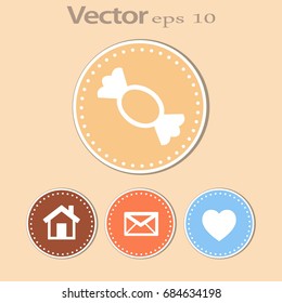 Candy vector flat icon