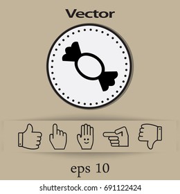 Candy vector flat icon