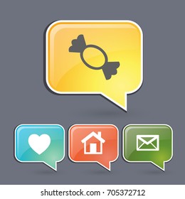 Candy vector flat icon