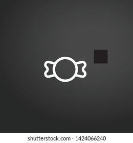 Candy vector icon. Candy concept stroke symbol design. Thin graphic elements vector illustration, outline pattern for your web site design, logo, UI. EPS 10.