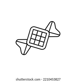 Candy vector icon. Flat linear sweet logo. Candies in thin line style. 