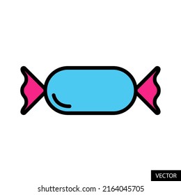 Candy vector icon in flat style design for website design, app, UI, isolated on white background. EPS 10 vector illustration.