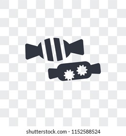 Candy vector icon isolated on transparent background, Candy logo concept