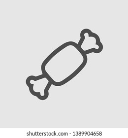 Candy vector icon. Sweet symbol simple isolated pictogram.