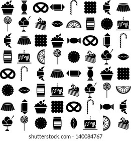 candy vector icons set