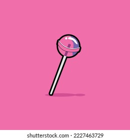 candy vector illustartaion pink candy stick sweet vector