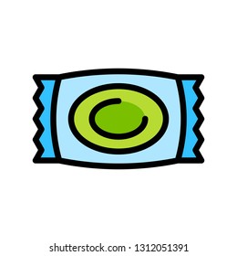 Candy vector illustration, filled style icon editable outline