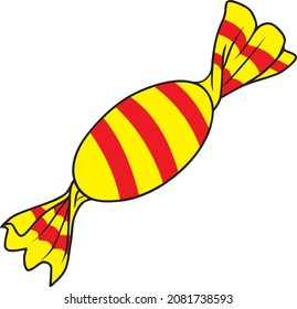 ilustración de vector de caramelos aislados en fondo de whiinete