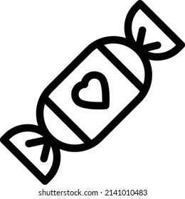 candy vector illustration isolated on a transparent background. stroke vector icons for concept or web graphics.