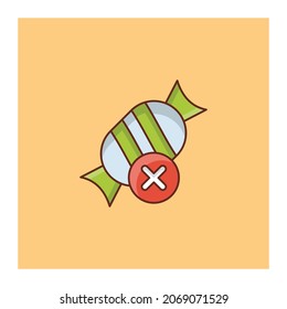 candy Vector illustration on a transparent background. Premium quality symbols.Vector line flat color icon for concept and graphic design.
