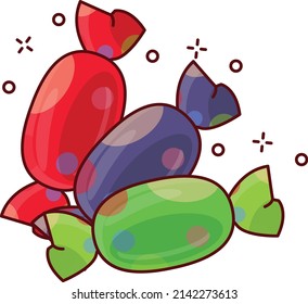candy Vector illustration on a transparent background.Premium quality symmbols. vector line flat     icon for concept and graphic design.