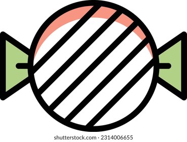 candy Vector illustration on a transparent background. Premium quality symmbols. Line Color vector icons for concept and graphic design.