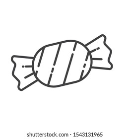 Candy vector illustration with simple line design. Candy icon, sweets icon 
