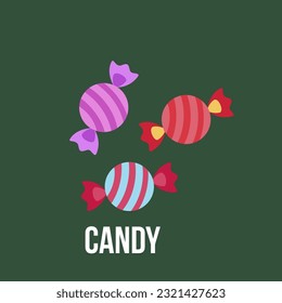 candy vector illustration Sweet hard fruit flavor with various colors