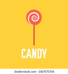 Candy vector illustration symbol object. Flat icon style concept design