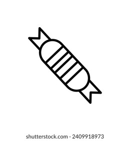 Candy Vector Line Icon Illustration.