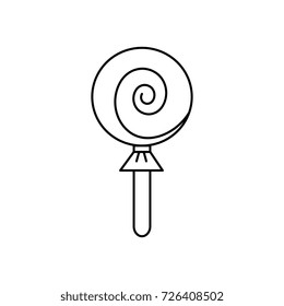 candy vector line icon, sign, illustration on background, editable strokes