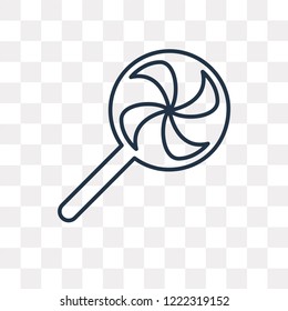 Candy vector outline icon isolated on transparent background, high quality linear Candy transparency concept can be used web and mobile