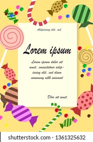 Candy vector poster.