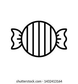 Candy vector, Summer party related line style icon