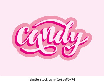 Candy Vector Text, Hand Drawn Lettering