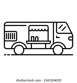 Candy vehicle icon. Outline candy vehicle vector icon for web design isolated on white background