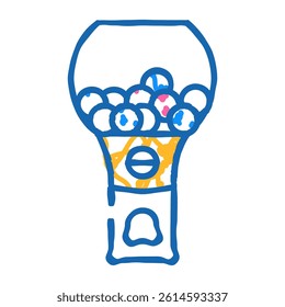 candy vending machine doodle icon sketch vector. candy vending machine sign. isolated symbol illustration