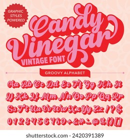 Candy Vinegar Script Vintage Retro fette Font-Vorlage