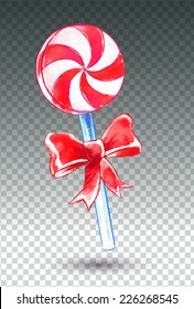 Candy. Watercolor art. Vector illustration. Isolated.