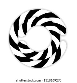Candy White And Black Frame Isolated On White Background. Vector