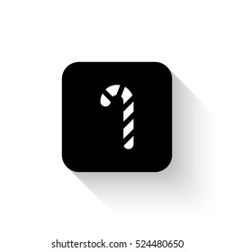 Candy - white vector  icon with shadow