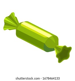 Candy wrapped isometric sweet food. Vector isolated on white background