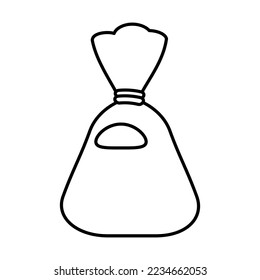 Candy in a wrapper lollipop icon line style isolated vector