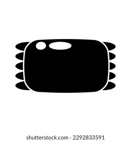 Candy in a wrapper lollipop icon silhouette black flat style isolated vector