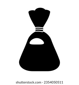 Candy in a wrapper lollipop icon silhouette black flat style isolated vector