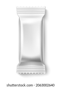Candy wrapper. Realistic chocolate sweet white