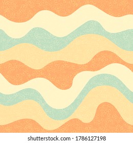 Candy wrapping wavy seamless pattern. Marine waves curly doodle vector. Summer wavy stripes childish textile print. Trendy leaner ribbons candy pattern. Background ornament.