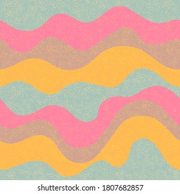 Candy wrapping wavy seamless pattern. Nautical waves ripple doodle vector. Summer wavy stripes childish textile print. Abstract leaner ribbons circus pattern. Geometric rings texture design.
