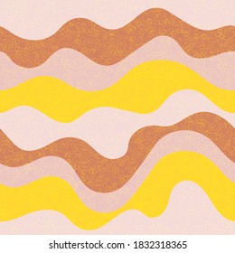Candy wrapping wavy seamless pattern. Nautical waves flowing doodle vector. Cute wavy stripes childish textile print. Abstract leaner ribbons circus pattern. Irregular seamless ornament.