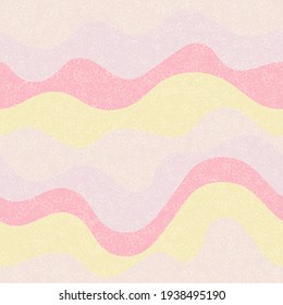 Candy wrapping wavy seamless pattern. Nautical waves ripple doodle vector. Cute wavy stripes childish fabric print. Creative leaner ribbons circus pattern. Background ornament.
