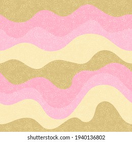 Candy wrapping wavy seamless pattern. Nautical waves ripple doodle vector. Cute wavy stripes childish textile print. Creative leaner ribbons circus pattern. Irregular seamless ornament.