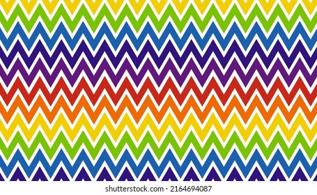 Candy zigzag pattern background. Colorful chevron wallpaper. Rainbow colors concept. Vector Illustrator.