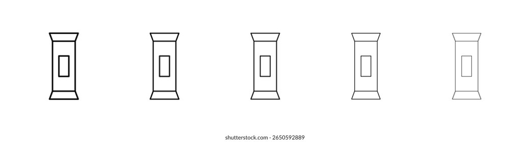 Candy-bar icon graphic set. trendy stroke line style