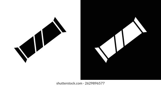 Candy-bar icon in solid flat trendy design style.