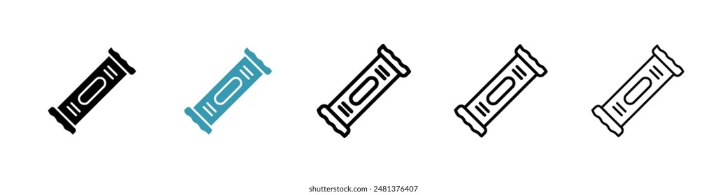 Candy-bar line icon vector set.