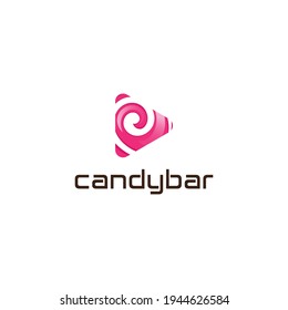 candybar music logo candy play button